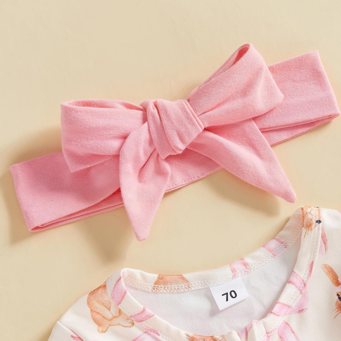 Ayalinggo Valentines Baby Girl Outfit Bowknot Heart Footie Romper Long Sleeve Onesie Newborn Christmas Clothes (Deep Pink, 6-12