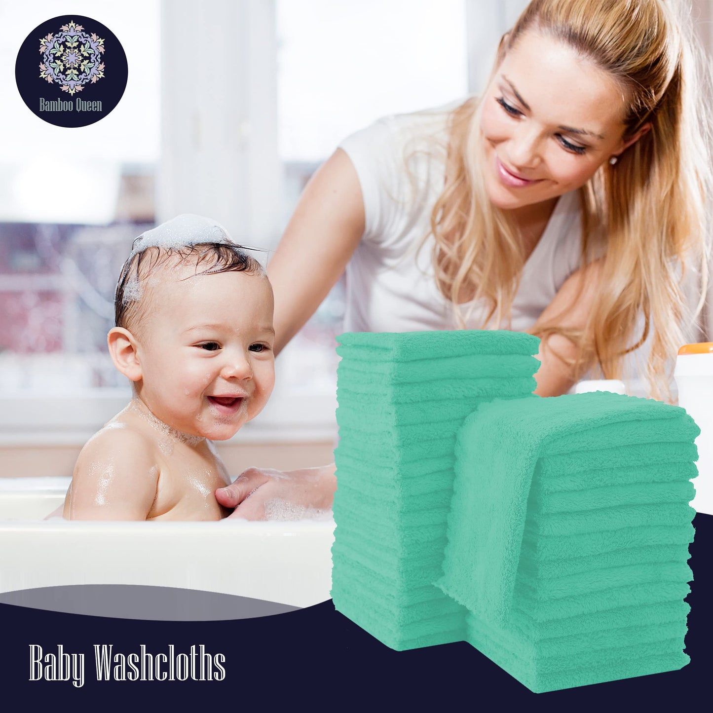 32 Pack Baby Washcloths - 10X10 Inch, Coral Fleece - Extra Absorbent And Soft Wash Clothes For Newborns, Infants And Toddlers -