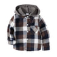 Kimi Bear Toddler Baby Boy Plaid Long Sleeve Shirt Baby Button Down Shirt Plaid Flannel Jacket Collared Top Fall Boy Girls Cloth