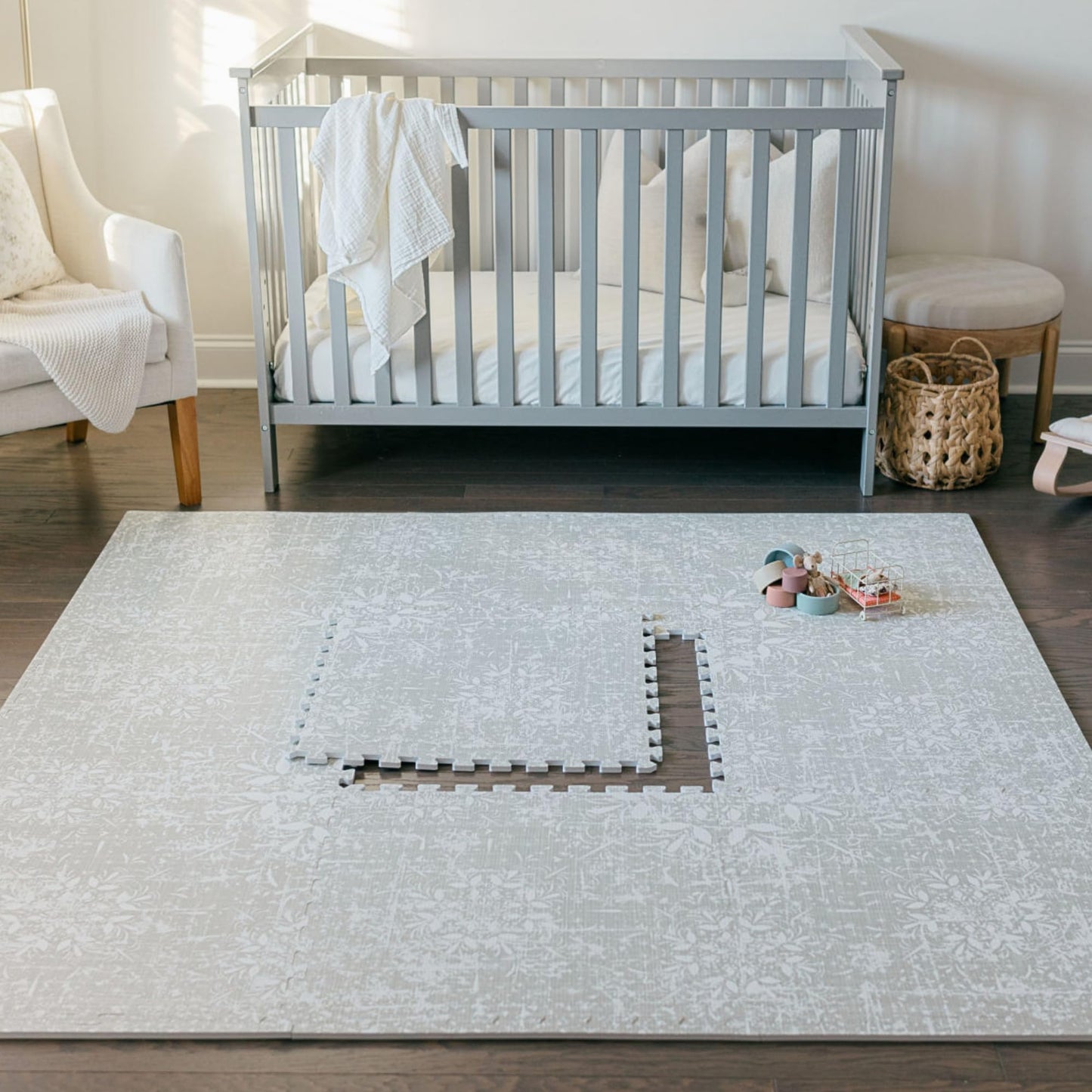 Little Landings Baby Play Mats For Floor - Eden (4X6Ft) - Premium Eva Foam Play Mat For Babies & Toddlers - Perfect For Tummy Ti