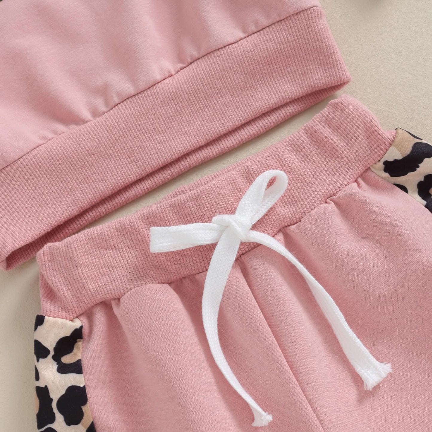 Kupretty Baby Girl Fall Winter Clothes Toddler Outfit Letters Graphic Crewneck Sweatshirts Joggers Pants Set (Pink, 6-12 Months)