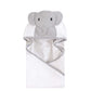 Hudson Baby Unisex Baby Cotton Animal Face Hooded Towel, Modern Elephant, One Size