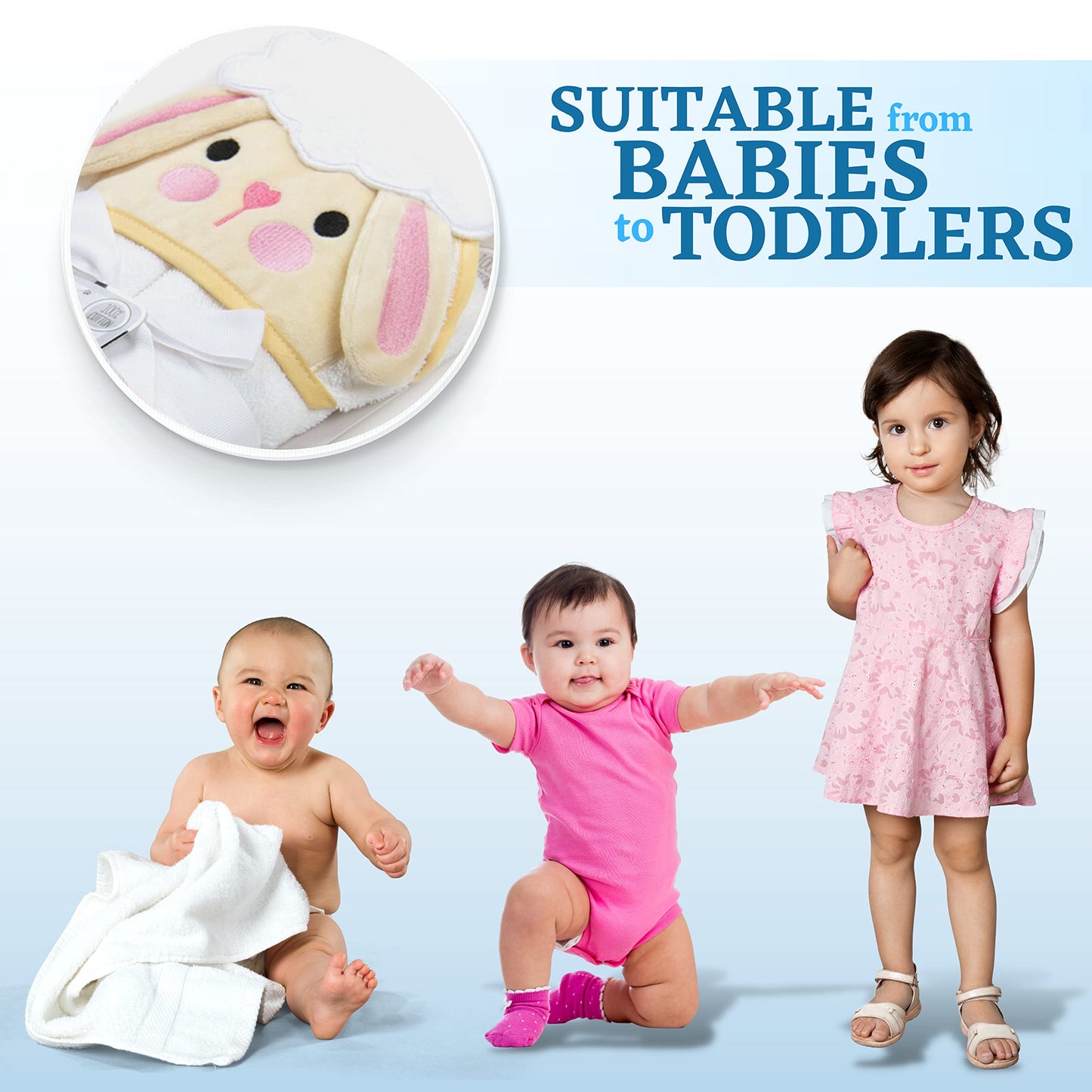 Mother'S Choice Hooded Baby Towels For Newborn - 100% Cotton Ultra Soft And Absorbent Large Baby Bath Towel For Infant And Toddl
