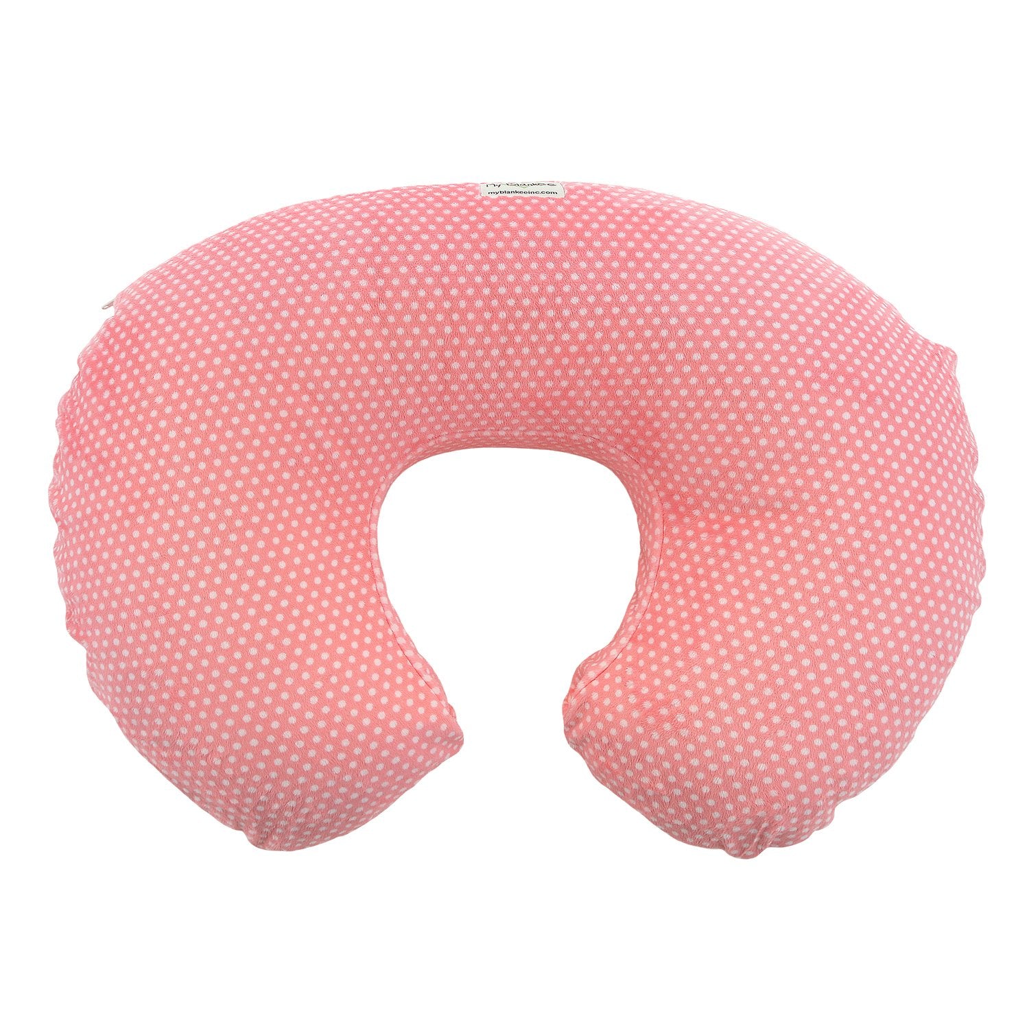 My Blankee Swiss Dot Minky Dot Nursing Pillow Slipcover, Coral, 18' X 16' X 5.5'