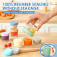 Drkio 6 Pack Glass Baby Food Storage Containers - 4 Oz Baby Food Jars With Lids Baby Food Maker Microwave Dishwasher Freezer Saf