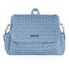 Hannah & Sophia Belle Convertible Baby Diaper Backpack & Bag In Moonmist Blue, Large Size, Dual Sided Water Resistant Changing M