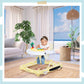 Dream On Me 2-In-1 Aloha Fun Baby Walker In Yellow, Easily Convertible Baby Walker, Adjustable Three Position Height Settings, E