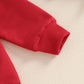 Baby Boy Fall Clothes Set Long Sleeve Letter Print Sweatshirt Pants Valentines Day Outfits 6 12 18 24 Months 2T (Heart Red, 18-2