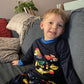 Boys Pajamas Truck Long Sleeve Cotton Pjs Toddler Excavator Clothes Set Winter Sleepwear 2 Piece Kids Construction Pj 4T