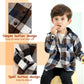 Younger Star Toddler Kids Baby Boys Hooded Plaid Shirt Classical Shirt Hooded Jacket Fall Winter Clothes (Brown, 4-5 Years)