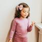 Vaenait Kids Long Sleeve Sleepwear Pajamas 2Pcs Set Modal Purplepink+Lavender Xs