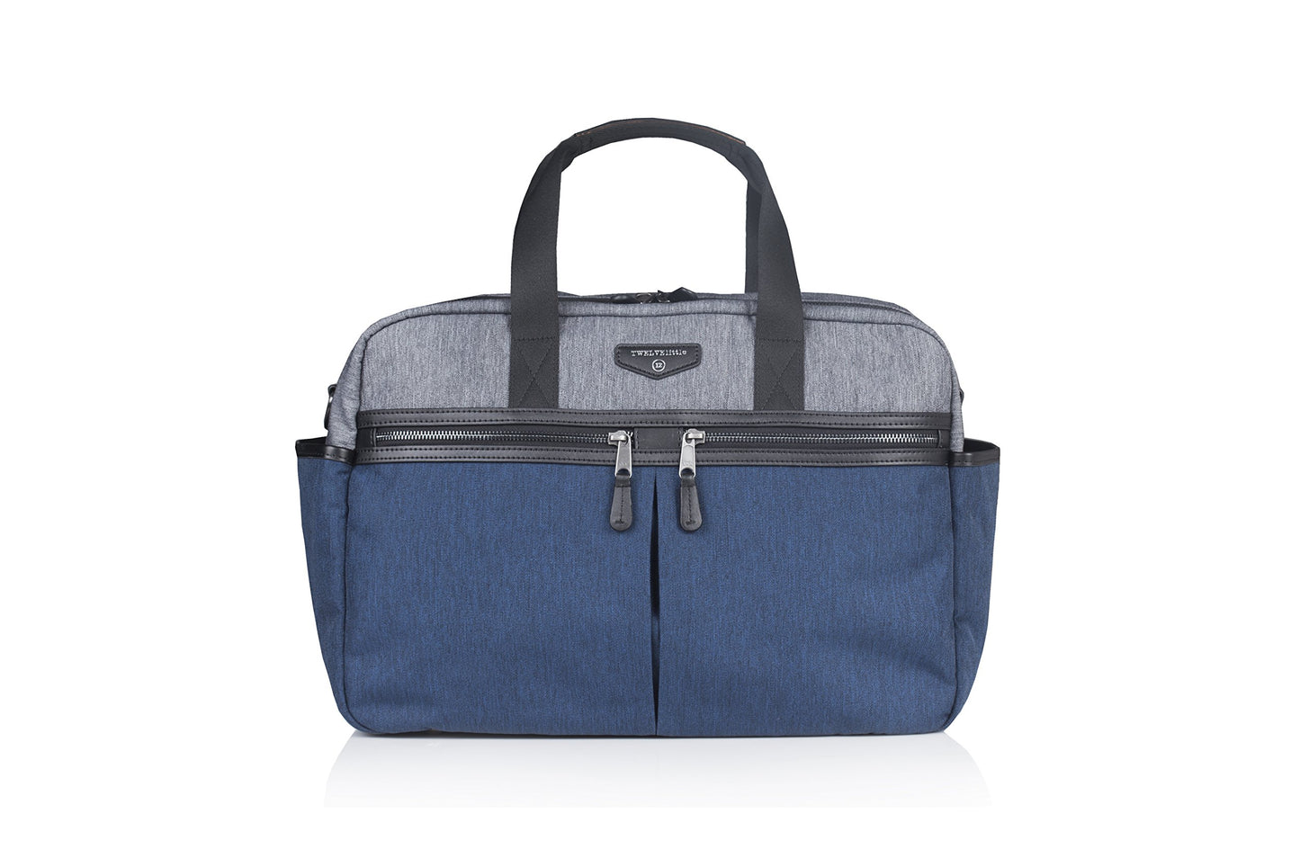 Twelvelittle Unisex Two-Tone Satchel Diaper Bag - Grey/Navy