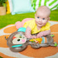 Bright Starts Hungry Monkey Tummy Time Water Mat, Baby Play Mat, Inflatable Sensory Toy For Infants Age 0-6 Months