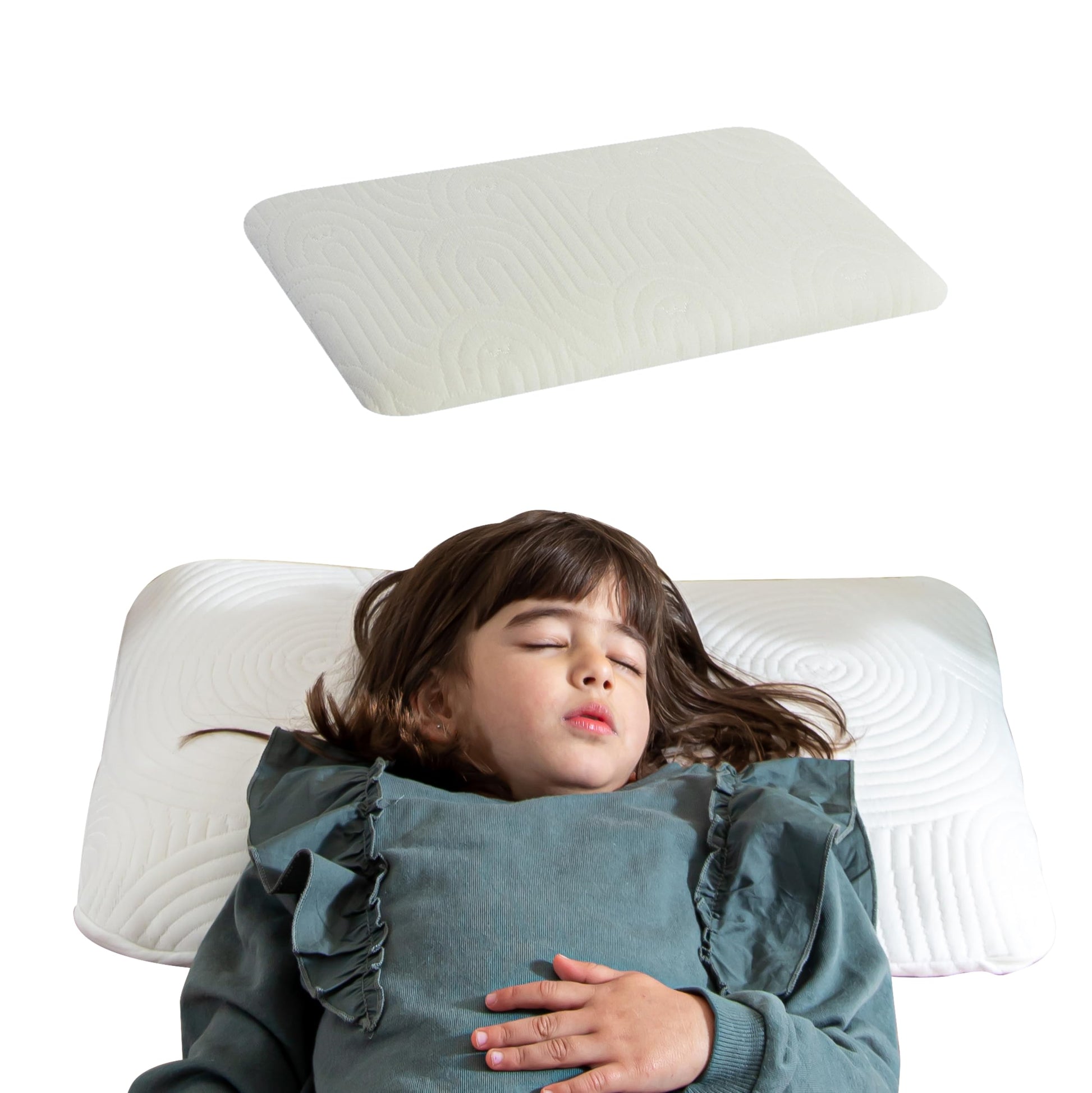 The White Willow Soft Memory Foam Thin Pillow For Kids-Baby Pillow For 1 Year To 5 Years-Kids Pillow For Sleeping-Toddler Bed Pi