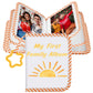 Fullhawl My First Family Album Holds 17 4x6 Pictures Photo Album Soft Cloth Book for Family Memory Gift (Sunshine)