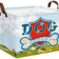 BOOHIT Large Dog Toy Basket Storage Bin Organizer With Handles Collapsible Puppy Gift Box for Kids Toy, Clothing, Blankets (Paw)