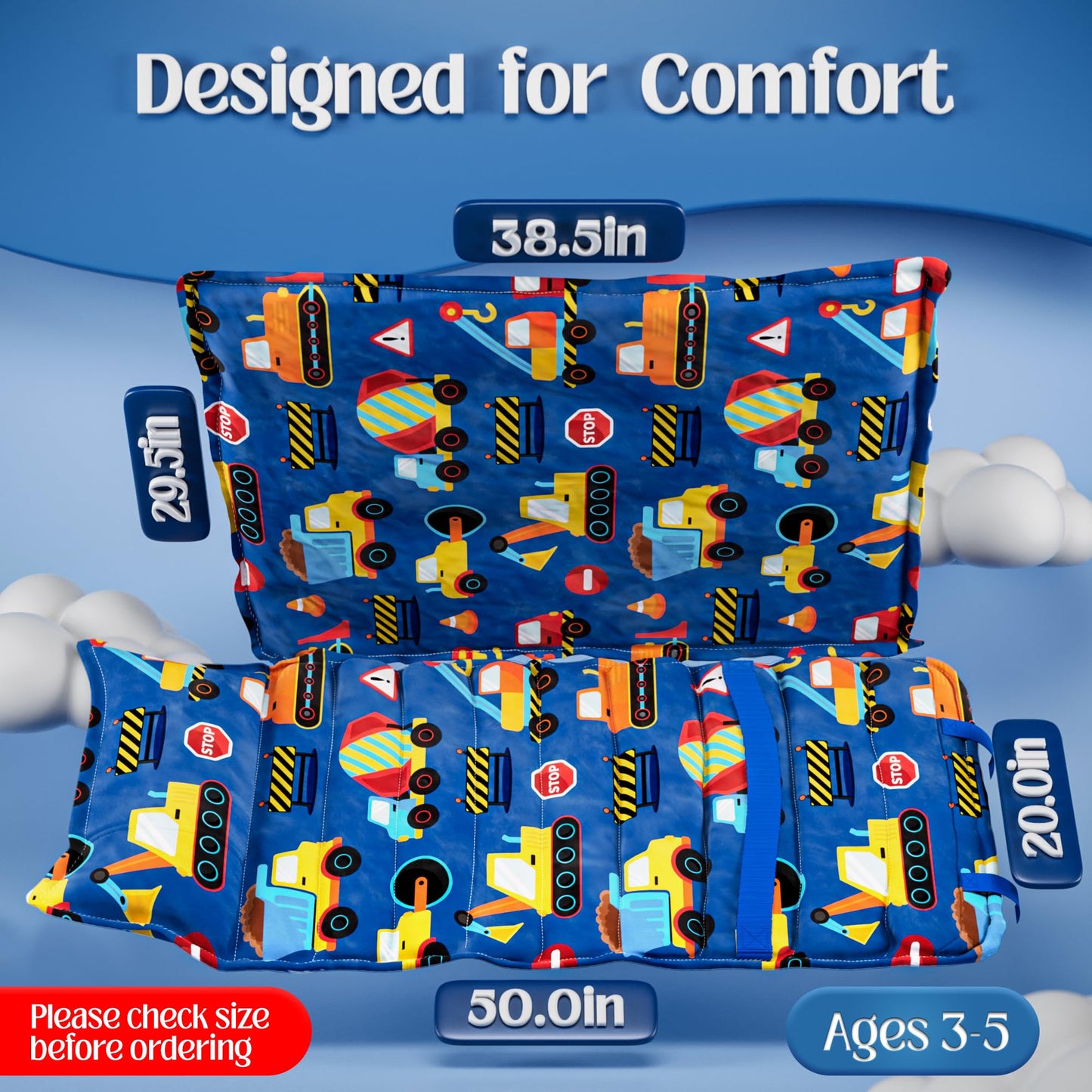 Klevly Nap Mats For Preschool Ages 3-5 | Soft & Non-Toxic Fabric | Nap Mat For Toddlers | Toddler Nap Mats For Daycare | Kinderg