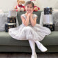 Stelle Toddler Girls Tights Baby Seamless Knit Thick Cotton Leggings Pantyhose(Infants/Kids/Childern)(Black+White+Grey,Xs)