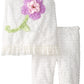 Rare Editions Baby Baby Girls' Eyelash Knit Legging Set, White, 12 Months