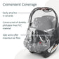 UPPAbaby Rain Shield for Mesa and Aria Infant Car Seat Carriers - Waterproof and Windproof Coverage - Ventilated Design - Quick