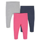 Gerber Baby Girl'S Toddler Multi-Pack Premium Leggings, Hot Pink/Navy, 3T
