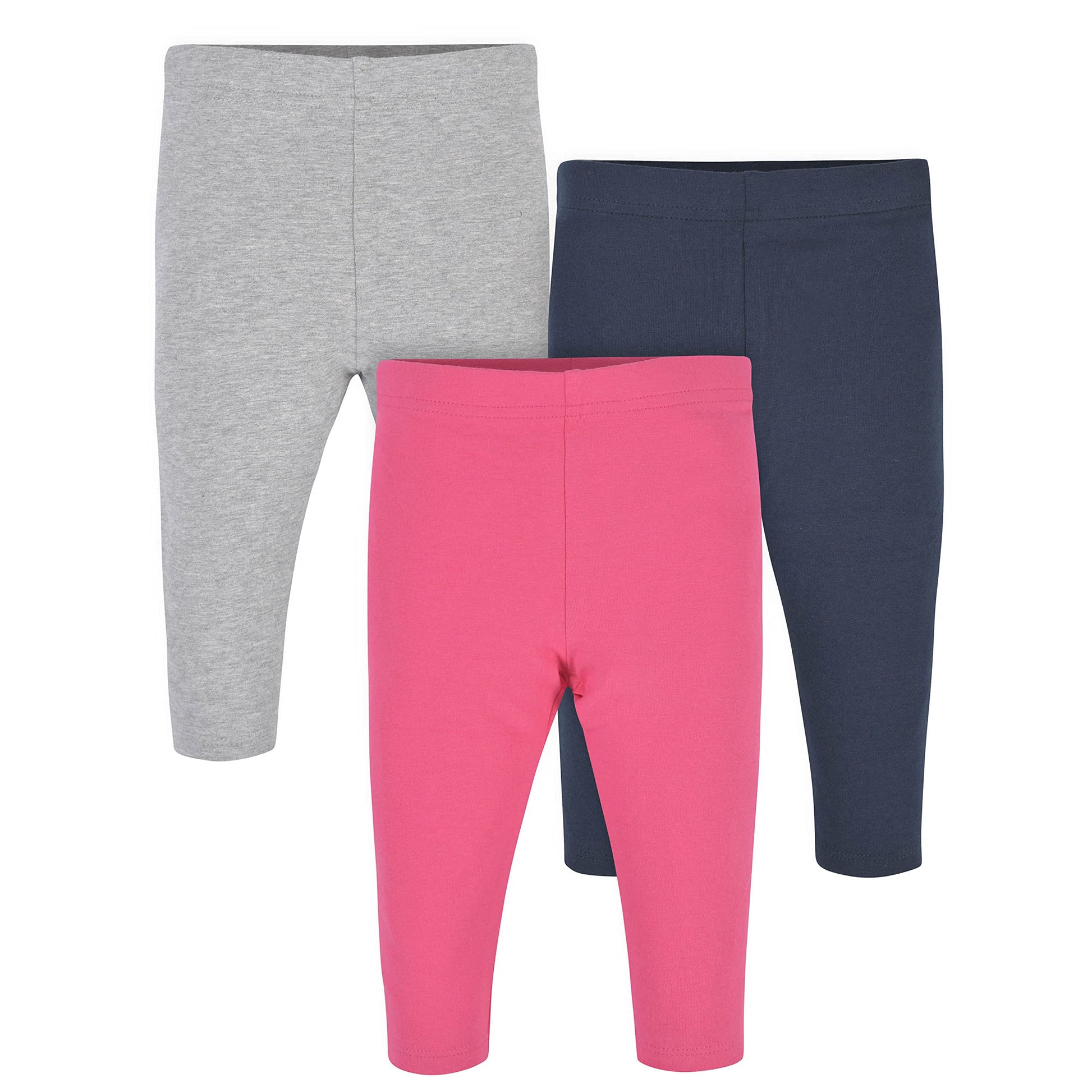 Gerber Baby Girl'S Toddler Multi-Pack Premium Leggings, Hot Pink/Navy, 3T