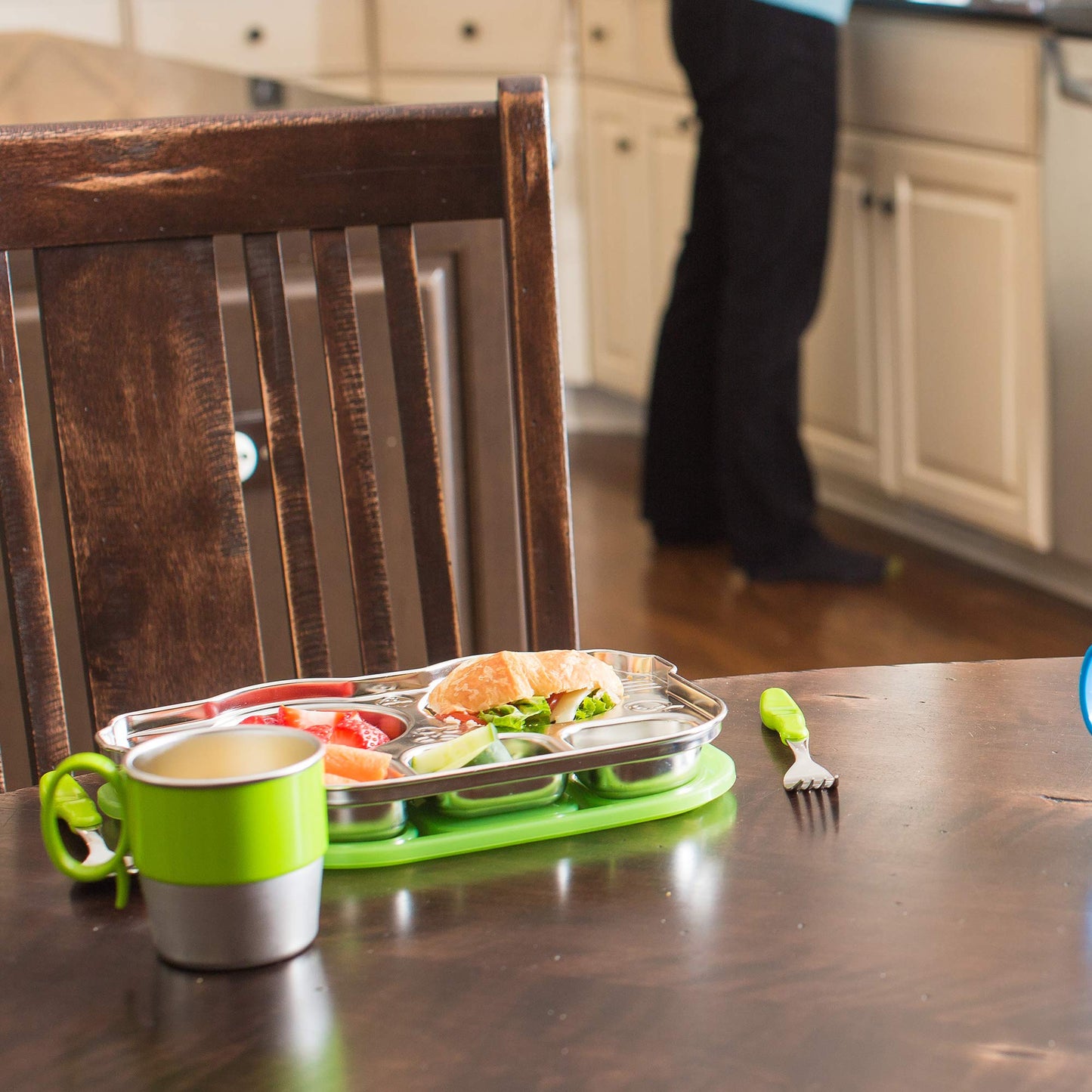 Innobaby Din Din Smart Stainless Steel Cup (9 Oz) With Handle For Babies, Toddlers And Kids. Bpa Free, Green