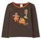 Gymboree Girls And Toddler Embroidered Graphic Long Sleeve T-Shirts, Pumpkin Scene, 18-24 Months