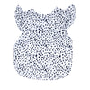 Bapronbaby Flutter Organic Dot Bapron - No Neck Tie Safer Bib For Baby & Toddler - Soft Waterproof Stain Resistant - Machine Was