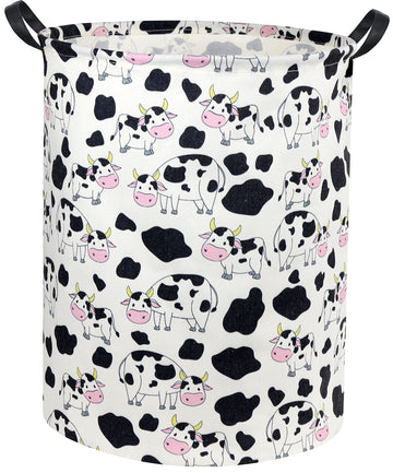 Tibaolover Cow Print Laundry Basket Baby Laundry Basket Nursery Hamper Kids Baby Laundry Hamper For Boys And Girls Cute Toy Stor