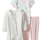 Carter'S Baby Girls' 4 Piece Sets, Pink, 3 Months