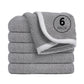 Cagreex Reusable Organic Baby Washcloths Set: 6 Packs 10 * 10 Ultra Soft Wash Cloth Viscose From Bamboo Absorbent Infant Newborn