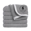 Cagreex Reusable Organic Baby Washcloths Set: 6 Packs 10 * 10 Ultra Soft Wash Cloth Viscose From Bamboo Absorbent Infant Newborn
