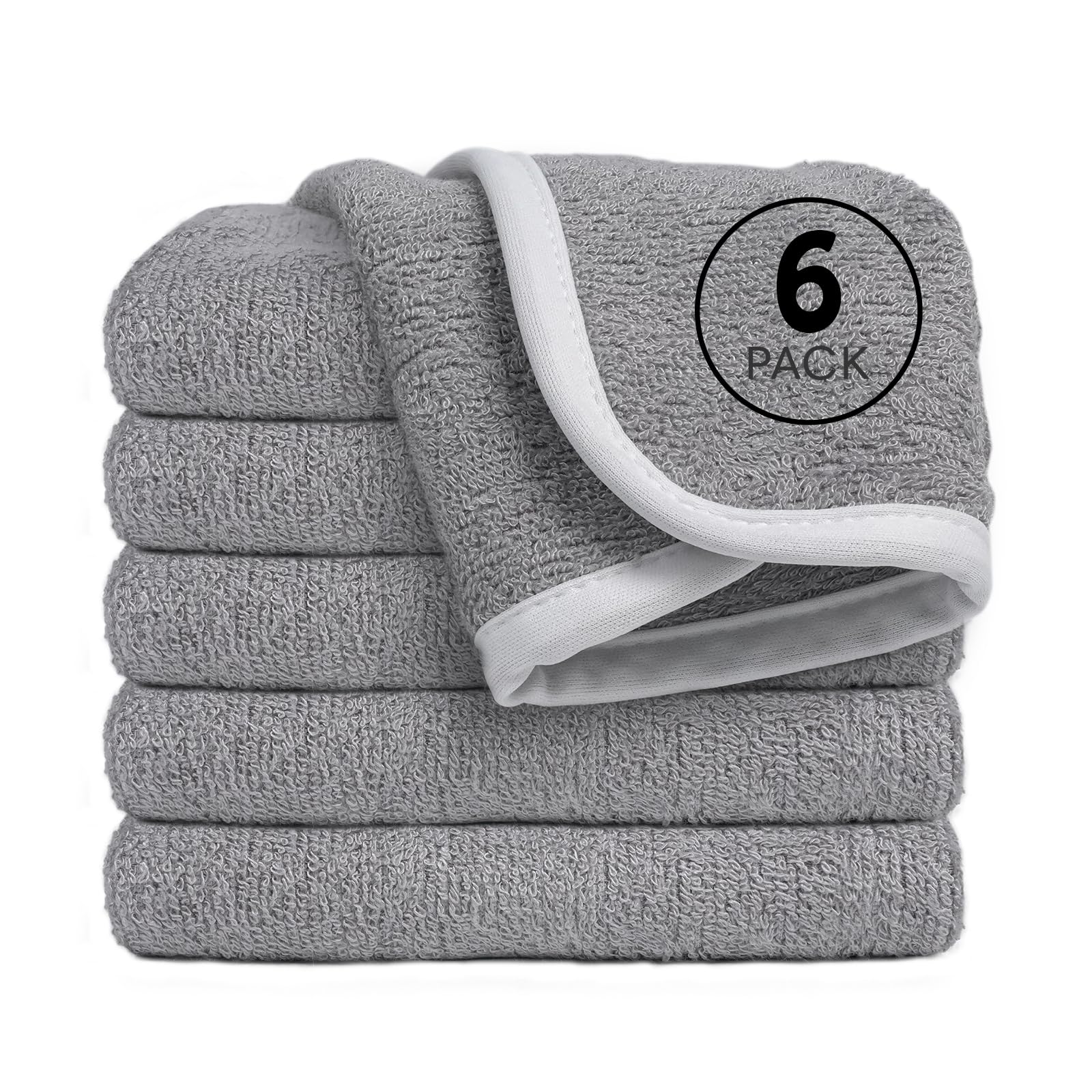 Cagreex Reusable Organic Baby Washcloths Set: 6 Packs 10 * 10 Ultra Soft Wash Cloth Viscose From Bamboo Absorbent Infant Newborn