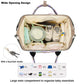 Yusudan Mermaid Diaper Bag Backpack For Baby Boys Girls, Waterproof Large Nappy Bags For Mom & Dad
