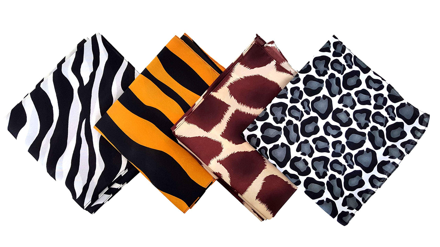 Playscene Bandana'S For Children Or Adults (12 Animal Print)