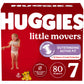 Huggies Size 7 Diapers, Little Movers Baby Diapers, Size 7 (41+ Lbs), 80 Count (2 Packs Of 40)