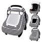 Car Seat Cover Baby,Winter Car Seat Covers for Boys Girls,Black Infant Car Seat,Lined with Minky Dots Fabri, Double-Layer Window