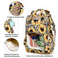 Xunteny Leopard Sunflower Baby Diaper Bag Backpack For Girls Boys, Waterproof Large Maternity Nappy Bags For Mom
