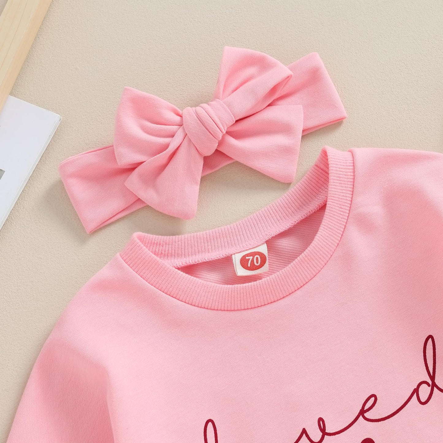 Yingisfitm Newborn Baby Girl Valentines Day Clothes Long Sleeve Onesie Bubble Romper Fall Winter Cute Outfits (Puff Sleeve Pink,