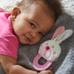 Haba Easter Bunny Teether And Grasping Toy For First Easter Gifts And Infant Easter Basket Stuffers, Crinkle Toys For Baby And T