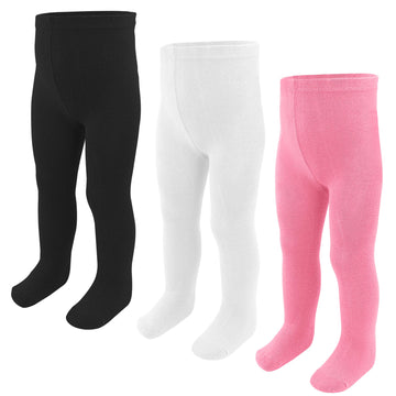 Sptramle Baby Girls Tights, Leggings Stockings For Newborn Toddler Girls(9-18 Months),3 Pack Infant Knit Cotton Pantyhose
