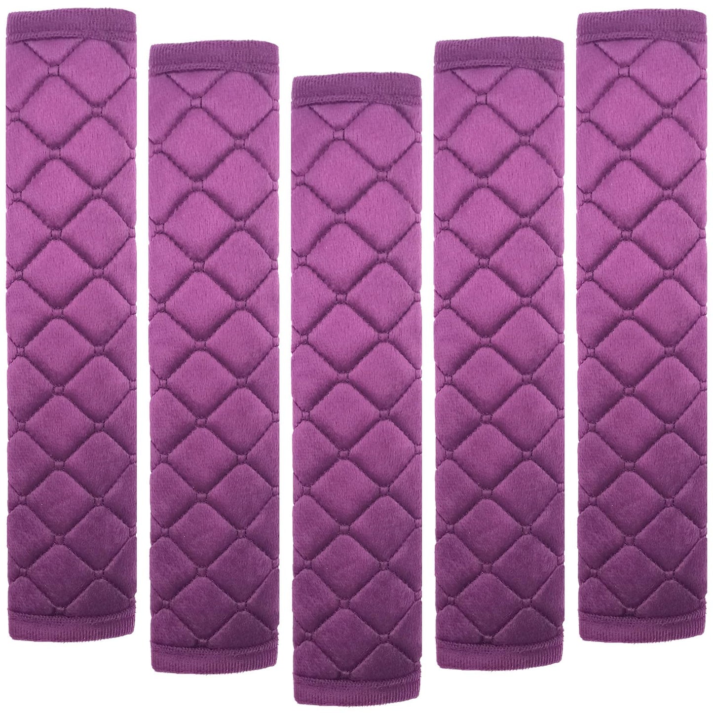 Tecooller Car Seat Belt Cover Pad, 5 Pcs, Seatbelt Covers For Car Accessories, Soft Material, Car Seat Strap Pads, Purple 10.63