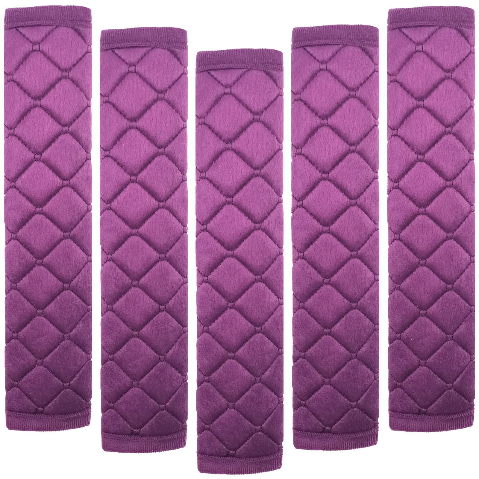 Tecooller Car Seat Belt Cover Pad, 5 Pcs, Seatbelt Covers For Car Accessories, Soft Material, Car Seat Strap Pads, Purple 10.63