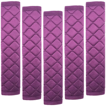 Tecooller Car Seat Belt Cover Pad, 5 Pcs, Seatbelt Covers For Car Accessories, Soft Material, Car Seat Strap Pads, Purple 10.63