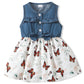 18 Months Girl Clothes Summer Outfits Toddler Denim Dresses Sleeveless Frocks Little Girls Jeans Clothing Baby Butterfly Outfits