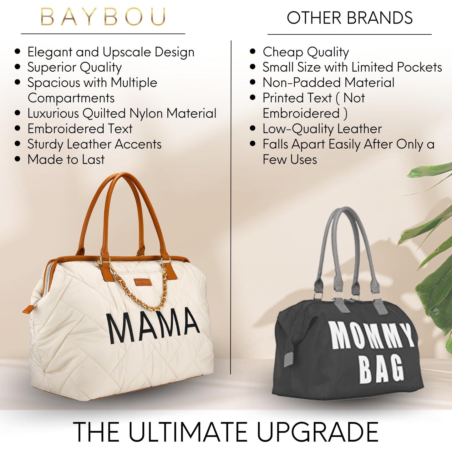 Baybou Hospital Bag Mommy Bag Baby Diaper Bag Large Baby Diaper Travel Labor And Delivery Essentials Mama Baby Diaper Bag With C