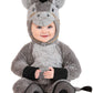 Fun Costumes Infant Donkey Costume | Polyester Faux Fur And Velour Fabric Jumpsuit With Back Zipper, Booties, And Headpiece 6/9 