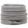 Delele Solid Flat Shoelaces Hollow Thick Athletic Shoe Laces Strings Gray 2 Pair 55