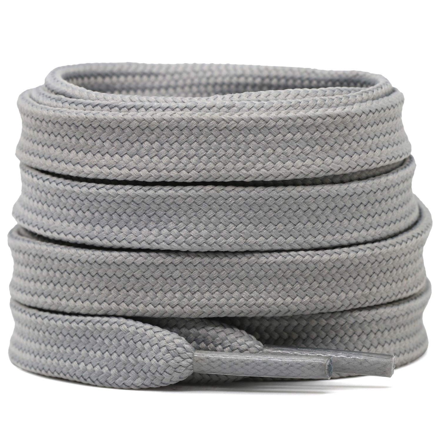 Delele Solid Flat Shoelaces Hollow Thick Athletic Shoe Laces Strings Gray 2 Pair 55